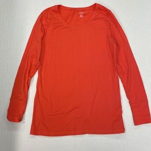 a.n.a long sleeve coral size Medium